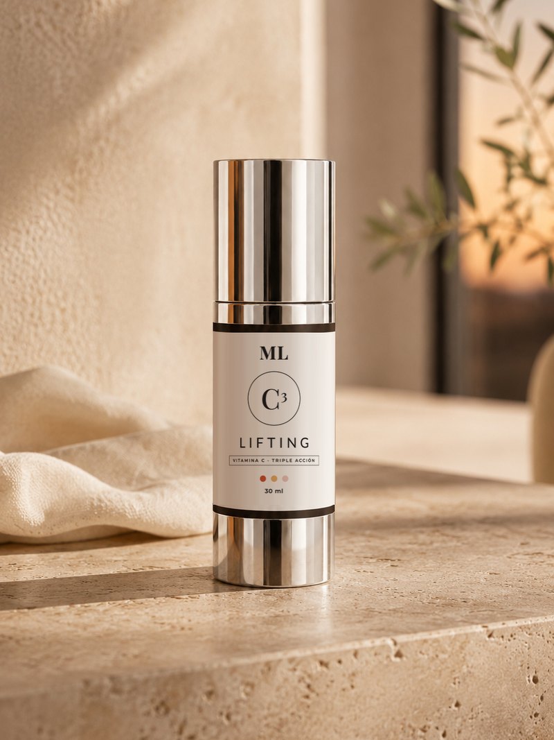 C3 Lifting ML, sérum de vitamina C encapsulada de 30 ml, sobre piedra travertino